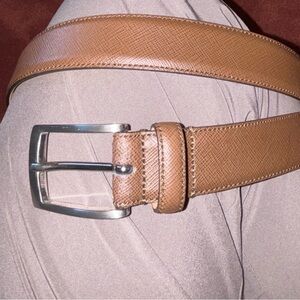 Men's Saks Fifth Avenue Brown Size 38 Leather Dress Belt